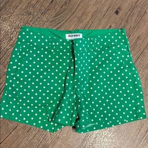 Kelly Green Polka Dot Shorts